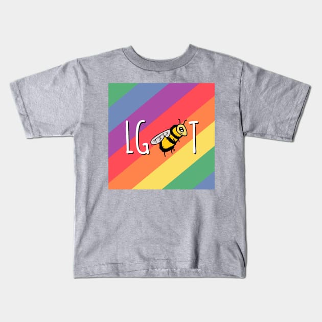 LGBT Rainbow Bee Kids T-Shirt by SKPink